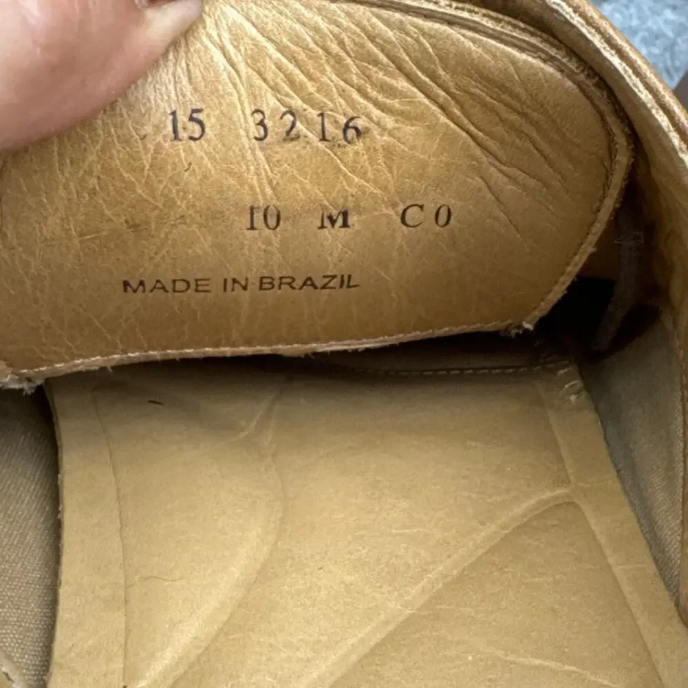 Johnston & Murphy Lewis Cap Toe Brown Leather Dress Oxford Shoe Men 10 M
